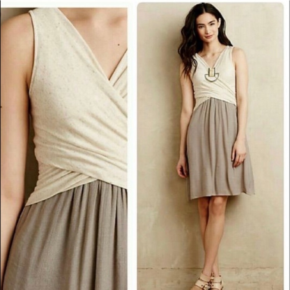 Anthropologie amadi criss cross wrap dress